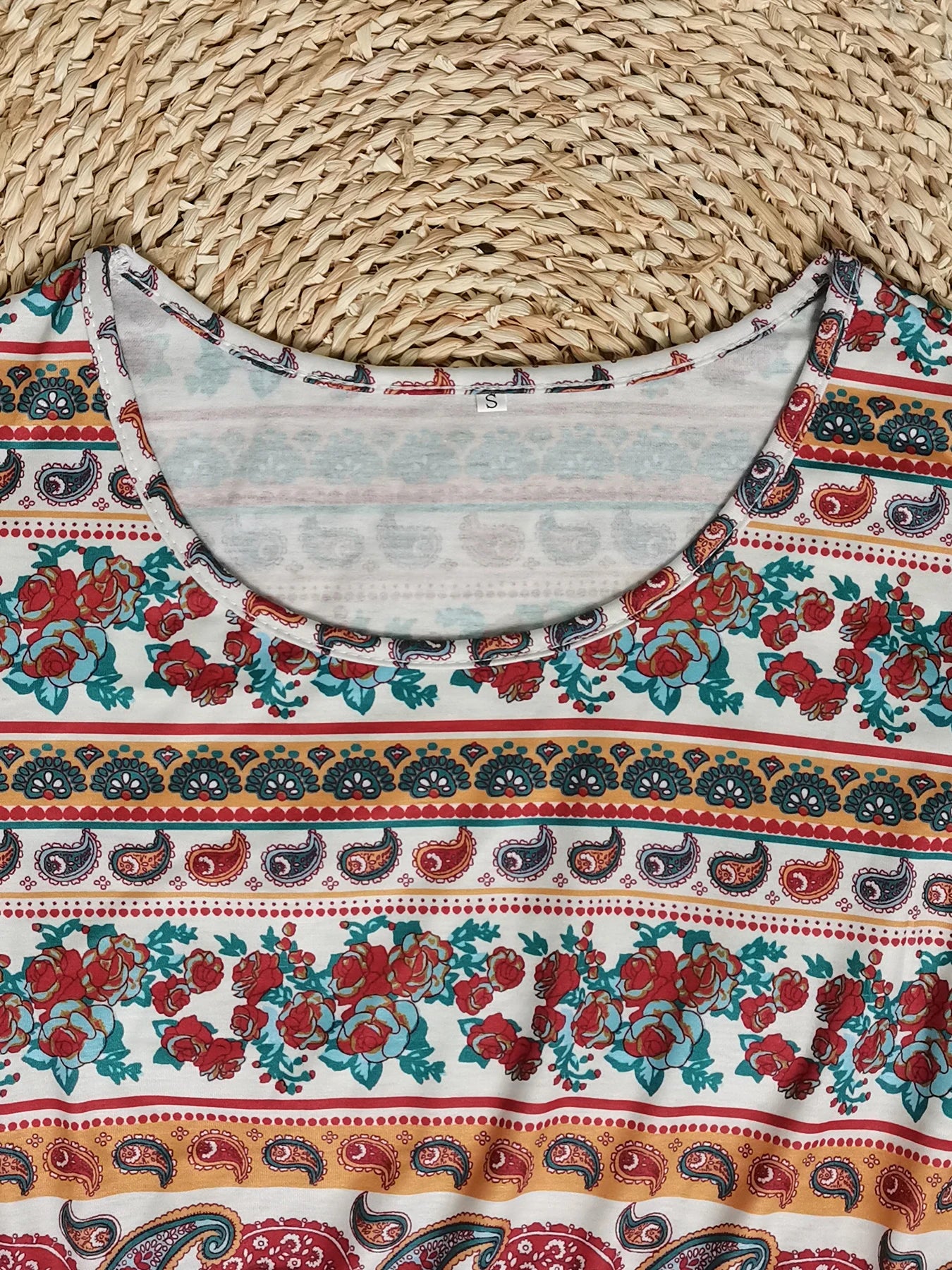 Women Dresses: Elegant Bohemian Print Dress - Salman Store