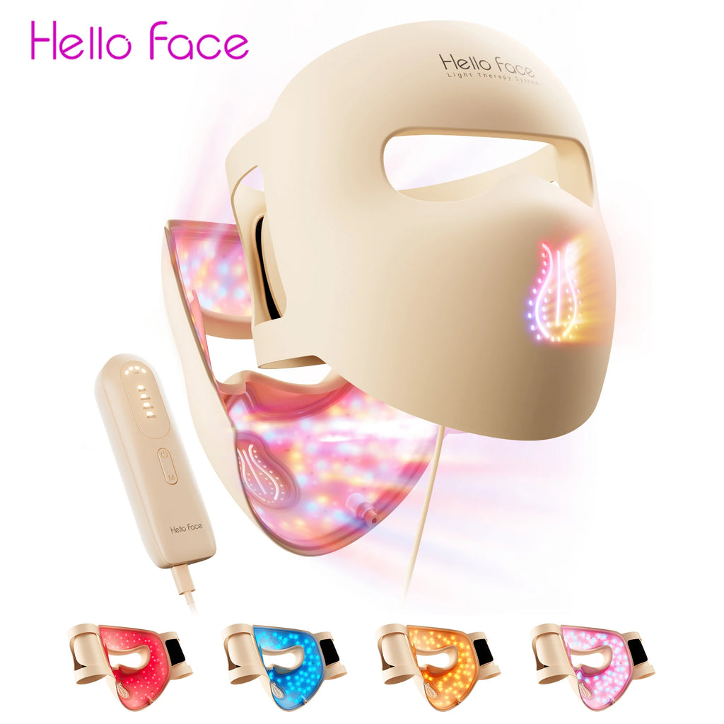 Hello Face M300 4D LED Light Therapy Mask - Anti-Aging & Acne Care - JStorehub 