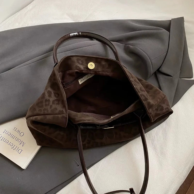 Leopard PU Leather Shoulder Bag for Women - 2026 Luxury Trend Tote Handbag - JStorehub 
