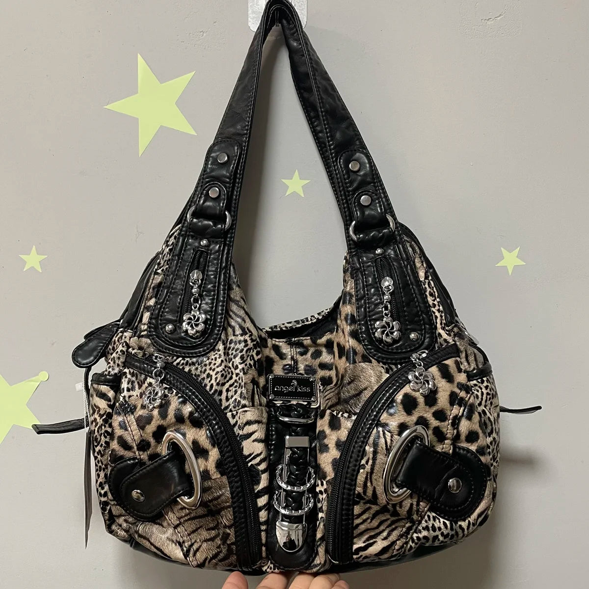 Vingtae Women Handbags Leopard Bag Top-handle Handbag Fashion - SalmanStore 