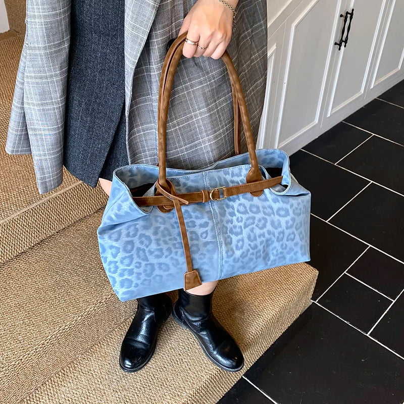 Leopard PU Leather Shoulder Bag for Women - 2026 Luxury Trend Tote Handbag - JStorehub 