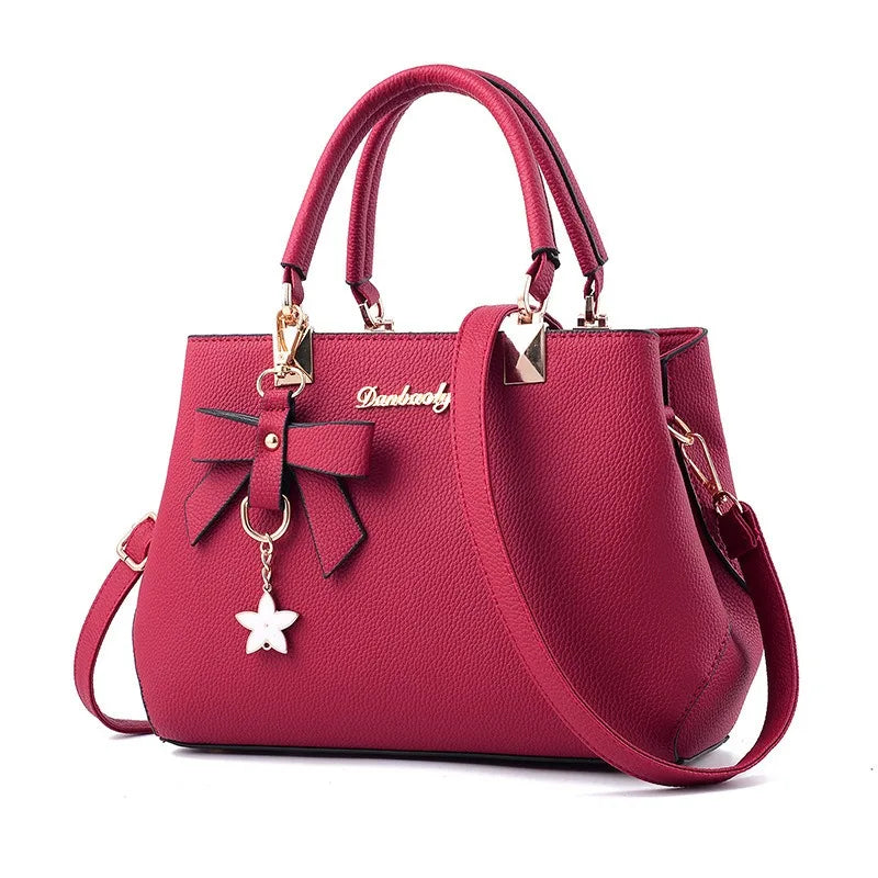Korean Trendy Bow Shoulder Bag - Large Capacity Messenger Bag for Women - JStorehub 
