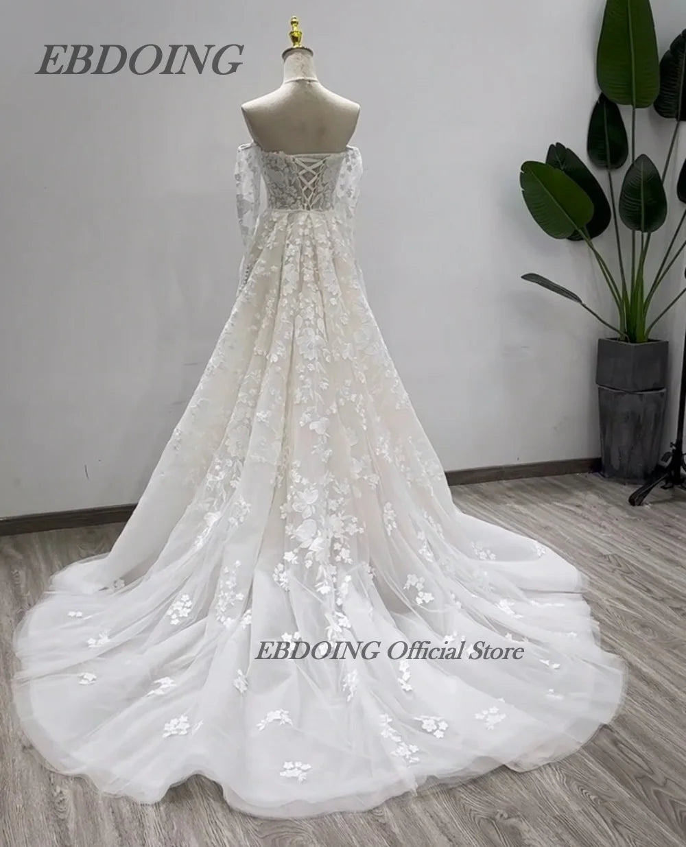 2-in-1 Mermaid Wedding Dress - Sweetheart Neckline Customized Bridal Gown - JStorehub 