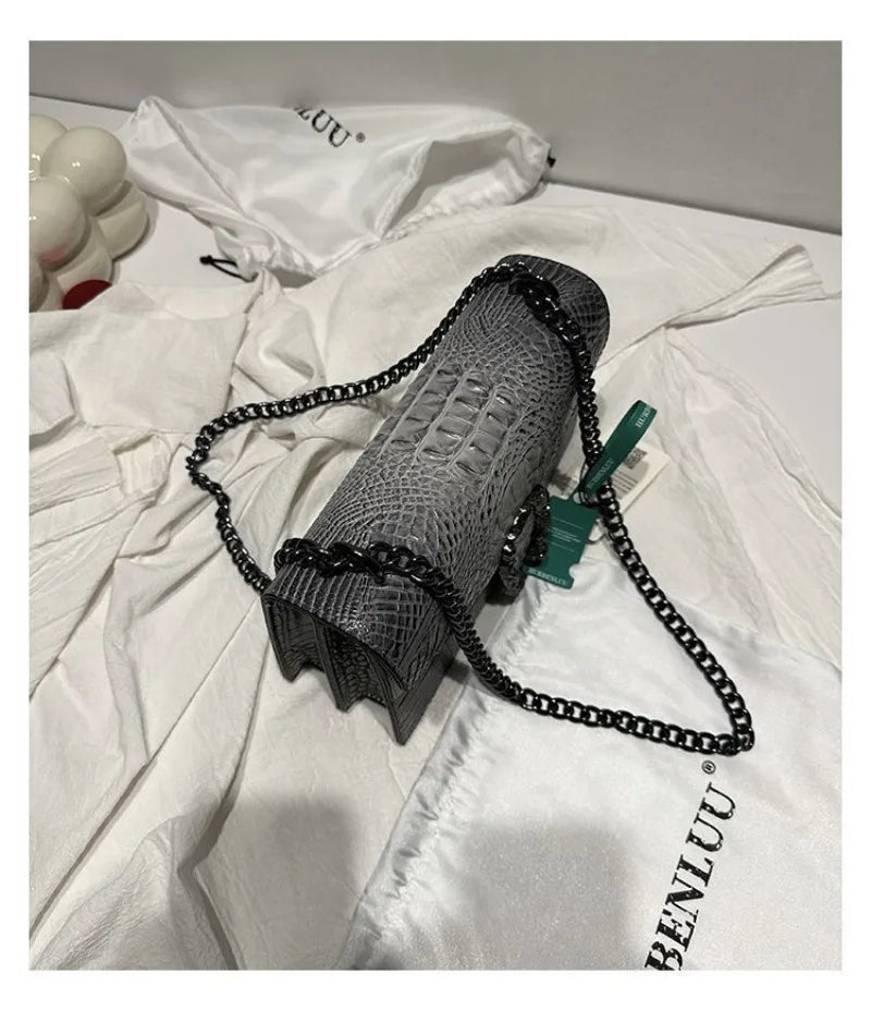 Crocodile Pattern Underarm Bag Dionysus Handbag Texture Niche - SalmanStore 