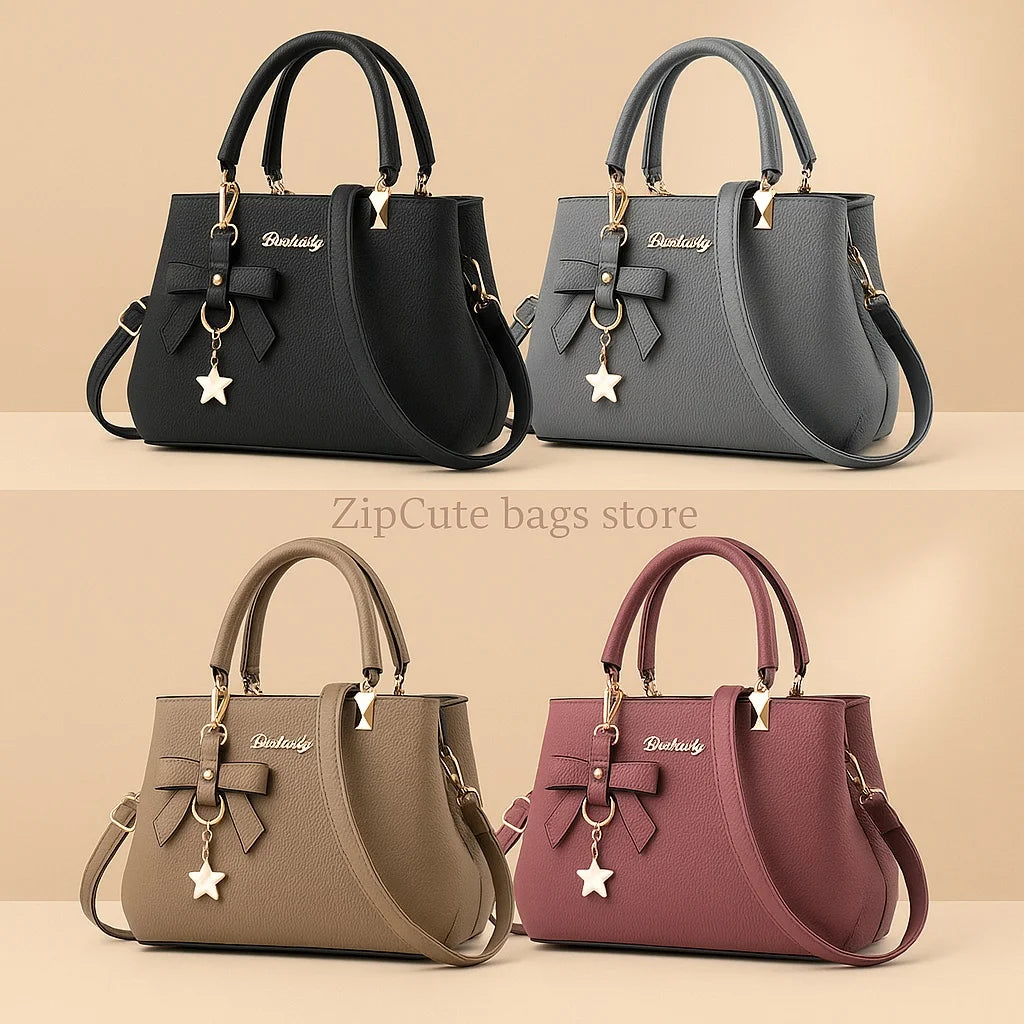 Korean Trendy Bow Shoulder Bag - Large Capacity Messenger Bag for Women - JStorehub 