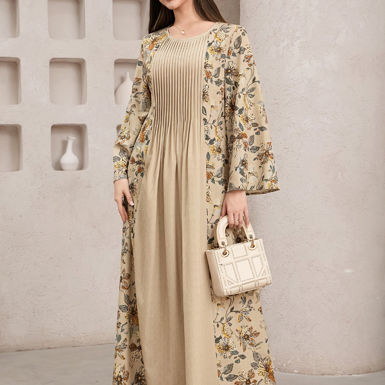 Women Dresses: Vintage Floral Tunic Dress | Salman Store