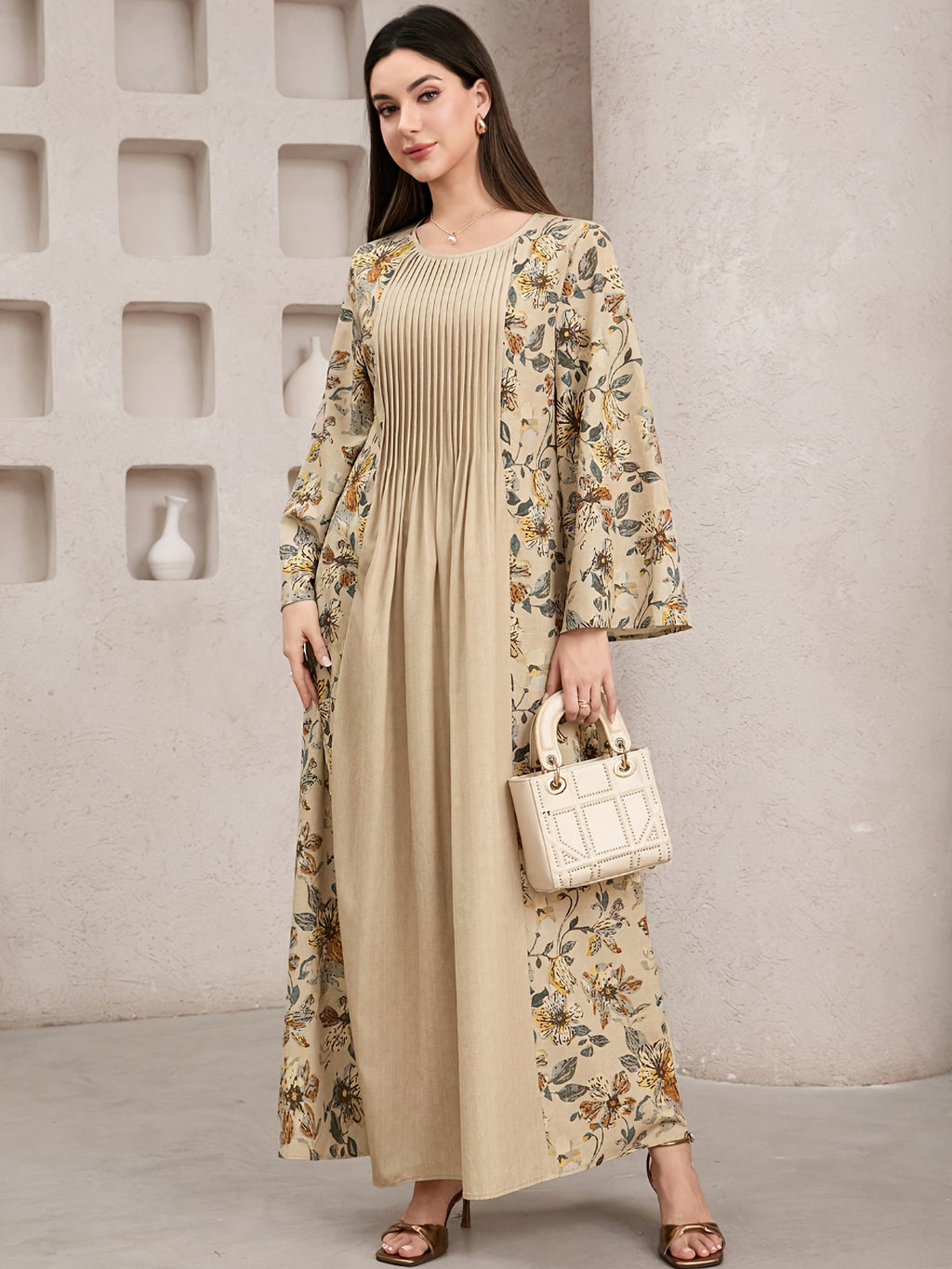 Women Dresses: Vintage Floral Tunic Dress | Salman Store