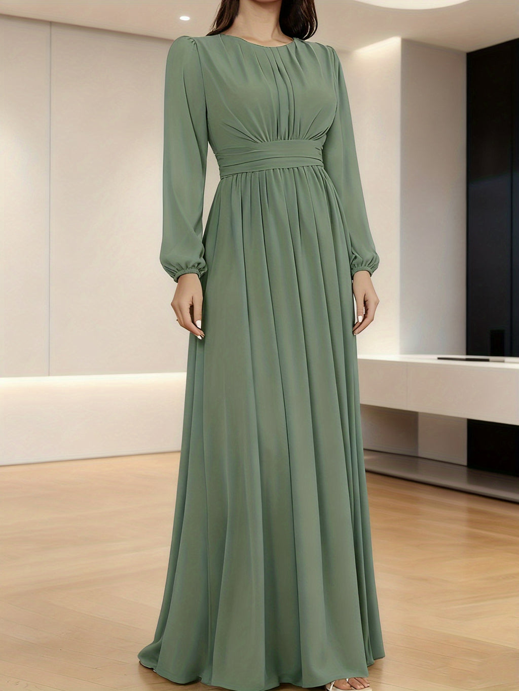 Women Dresses: P373 Elegant Flared Midi Dress - Salman Store