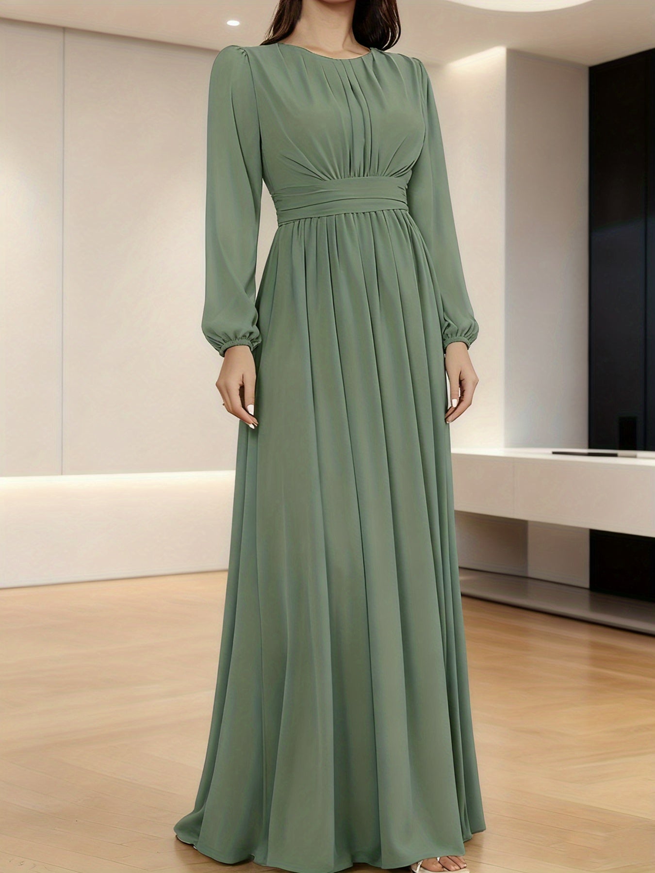 Women Dresses: P373 Elegant Flared Midi Dress - Salman Store