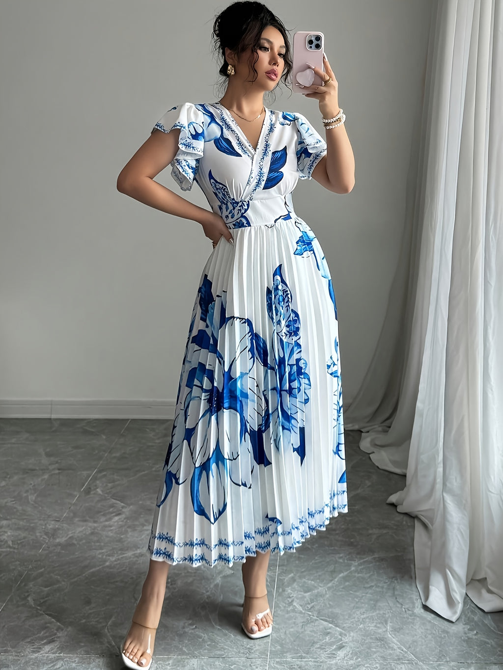 Women Dresses: Elegant Floral Vacation Dress | Salman Store